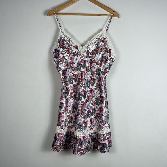 VTG Victorias‎ Secret Gold Label Slip Medium Babydoll Coquete Floral 90s Y2K - Picture 1 of 11